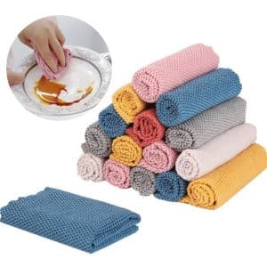 Torchon Vaisselle Pas Cher 30×30 cm – Microfibre & Coton – Aléatoire