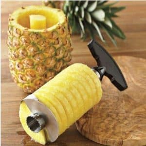 Éplucheur d’Ananas 24 cm x 10 cm – Alliage d’Aluminium – Noir, Vert ou Jaune