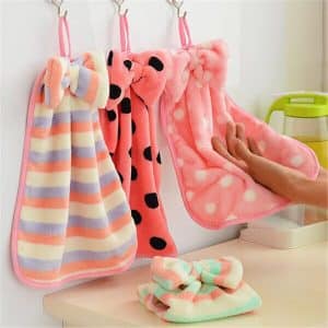 Essuie-Main Fait Maison en Velours de Corail – 30 cm x 24 cm – 6 Couleurs