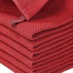 Torchon pour Vaisselle en Coton Rouge Bordeaux – 33×33/34×72 cm