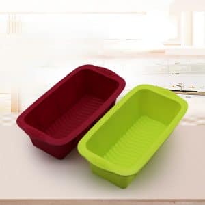 Moule en Silicone Rectangulaire de Qualité Supérieure 25 cm x 13,2 cm x 7 cm – Bleu, Rouge, Rouge Bordeaux, Gris, Violet, Vert, Orange 🍊