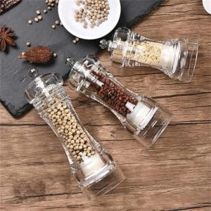 Moulin à Poivre Transparent 🔍 3 Tailles | Acrylique | Accessoire-Cuisines.com