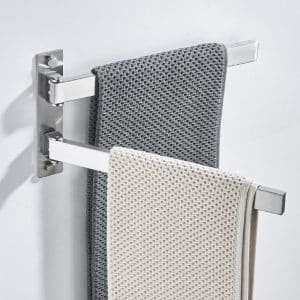 Support Serviette de Cuisine en Acier Inoxydable – 27,5 cm – Argent