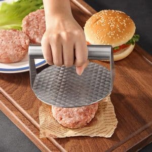 Presse-Hamburger en Acier Inoxydable – 13,6 cm x 13,6 cm x 7,3 cm – Accessoire-Cuisines.com