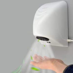 Essuie-Main Électrique Blanc 220V 9W – Accessoire Cuisine Idéal 21,5 x 14 x 15 cm