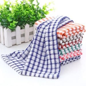 6 Torchons Professionnels en Coton | Taille 28 cm x 40 cm | Orange, Marron, Rouge, Rose, Bleu, Vert