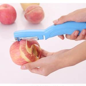 Éplucheur de Légumes Électrique en ABS et Acier Inoxydable – 24 cm