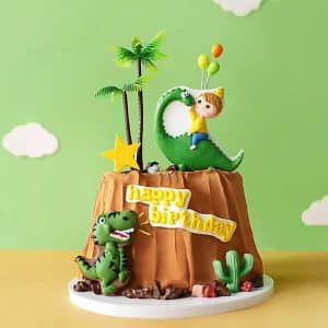 Gâteau d’Anniversaire Dinosaure ➡ Fête Mémorable avec Accessoires de Cuisine 🎉