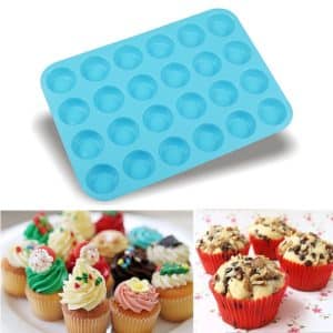 Moule à Muffin en Acier Inoxydable 🍰 34cm x 22.8cm x 2cm – Rouge/Bleu -30°C à 230°C