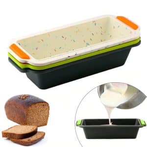 Moule à Pain en Silicone 🍞 Qualité Supérieure – 12,7cm x 29,5cm x 6,5cm – Jusqu’à 230°C