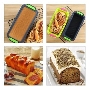 Moule à Pain en Silicone 🍞 Qualité Supérieure – 12,7cm x 29,5cm x 6,5cm – Jusqu’à 230°C