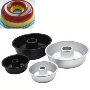 Moule à Savarin en Acier Inoxydable | Finition Brillante et Élégante | 14,6cm & 23,4cm | Noir & Argenté 🍰