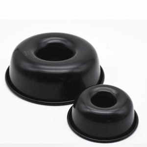 Moule à Savarin en Acier Inoxydable | Finition Brillante et Élégante | 14,6cm & 23,4cm | Noir & Argenté 🍰