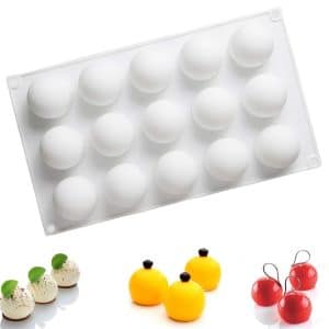 Moule Sphère en Silicone 🤩 17,1cm x 29,6cm x 3,7cm – Finition Polie et Brillante