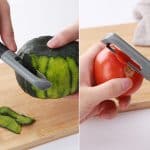 Éplucheur Tomates & Peaux Fines | Acier Inox & Plastique | L=17 cm | Noir & Gris