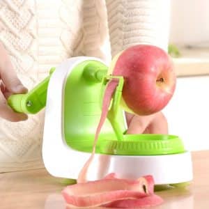Éplucheur de Pommes Multifonction – 18x13x15cm – PP Blanc et Vert – Accessoire-Cuisines.com