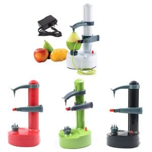 Éplucheur Pomme Électrique en Plastique ABS & Acier Inoxydable – 28,5 x 14,5 cm 🍎