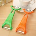 Éplucheur Légumes Multifonction 🍅 – 18x6cm, PP, Vert & Orange
