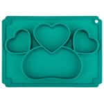 Plateau repas bébé enfant silicone – Assiette à compartiments (réutilisable)
