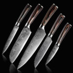 Couteaux de Chef japonais – Lames inox – Lots de 2, 3, 4 ou 5 pièces