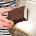Brosse, éponge de nettoyage en Carborundum