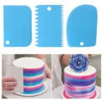 Lot de 3 Grattoirs Racleurs à Crème / Ganache (dentelé, droit, arc) – Déco Gâteau
