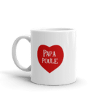 Mug cœur Papa poule – Mug rouge et blanc céramique