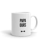 Mug Papa Ours – Mug blanc brillant en céramique