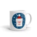 Mug père Noël avec neige – Modèle bleu nuit