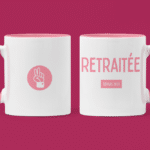 Joli cadeau de départ à la retraite : Mug Retraitée 2022