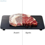 Plaque de décongélation – Décongèle rapidement vos aliments sans micro-ondes, électricité ou produit chimiques
