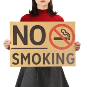 Affiche Vintage “No Smoking” – Papier Kraft de Qualité