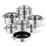 Batterie de cuisine inox 14 pièces tous feux dont induction