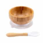 Bol bébé bois de bambou – Bol ventouse et Cuillère