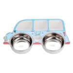 Vaisselle enfant inox forme de Voiture – Assiette et Couverts