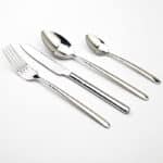 Couverts de luxe LUNA, couleur argent (effet miroir), inox (24 pièces)