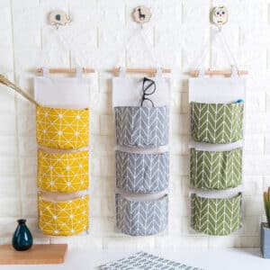 Sac de rangement 3 poches imperméables – Suspension mur de cuisine