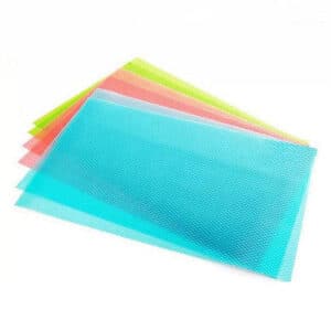 Lot de 4 Tapis de Réfrigérateur Anti-moisissures, Antibactérien, Anti-taches et Anti-odeurs