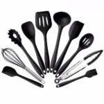 Lot 10 ustensiles de cuisine en silicone – Spatule, fouet, louche, écumoire…