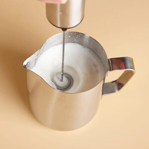 Mousseur à lait électrique, 2 fouets, acier inox