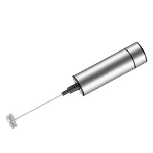 Mousseur à lait électrique, 2 fouets, acier inox
