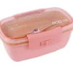 Lunch Box (paille de blé), 800ml double couche, avec couverts