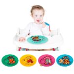 Superbe plateau repas bébé en silicone – Thème dinosaure