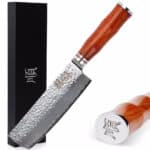 Couteau japonais Nakiri 29,5 cm, acier Damas VG10