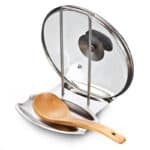 Repose cuillère et couvercle de casserole en acier inoxydable