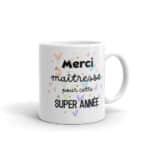Cadeau de fin d’année pour la maîtresse – Mug blanc brillant